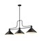 Z-Lite Melange Billiard, 3-Light, 14 In.W x 52 In.L x 21 In.H, Matte Black/Matte Black 725-3MB-MMB - alternate 1